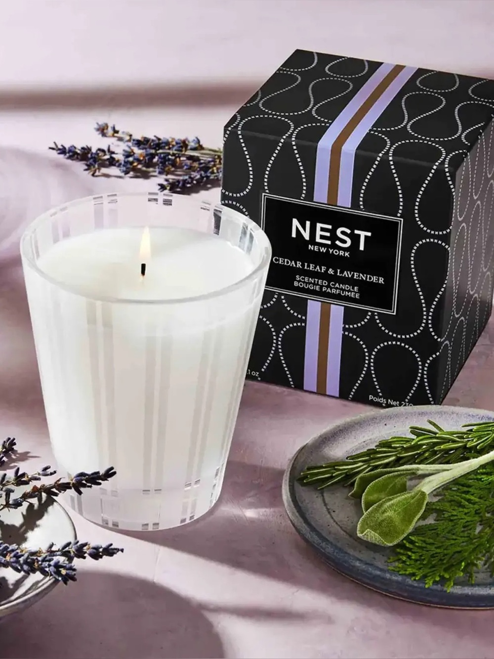 Nest Cedar Leaf and Lavender Candle NIB